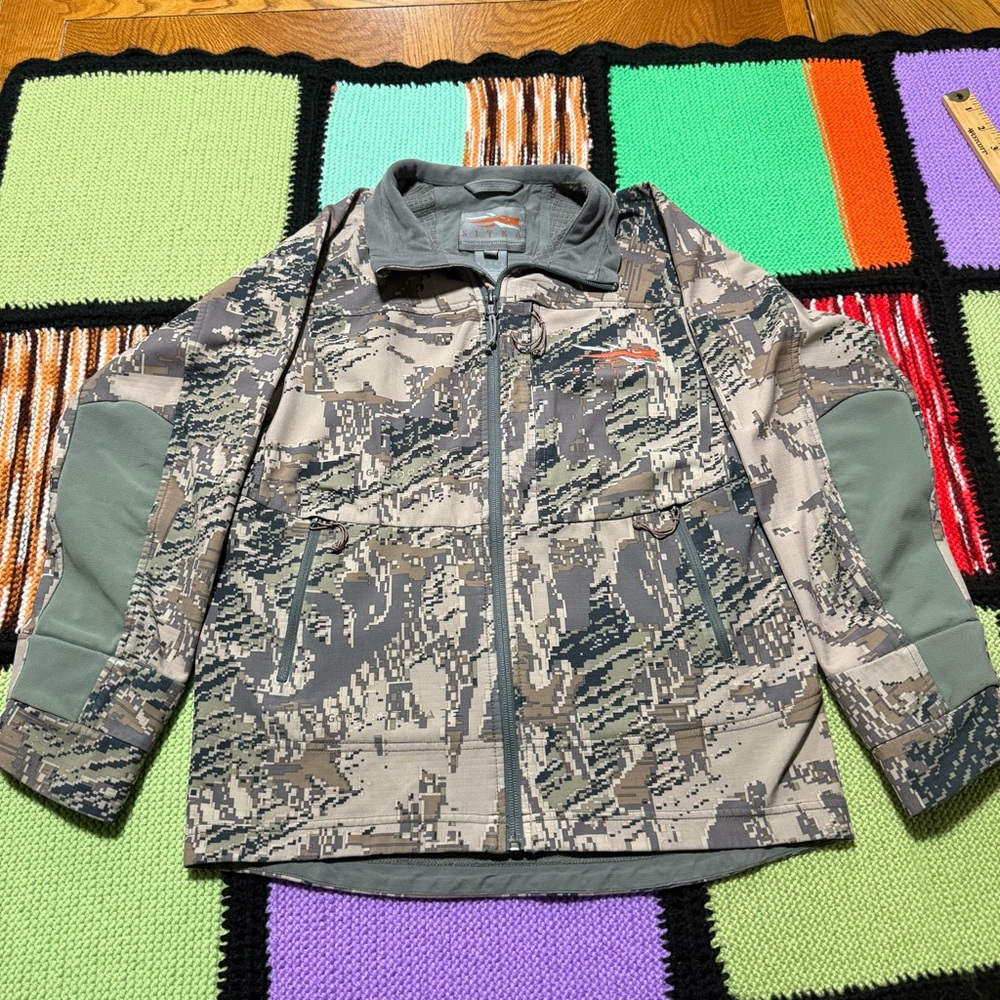 Sitka Gear Jacket Youth Large Camo Full Zip Softshell Hunting Optifade